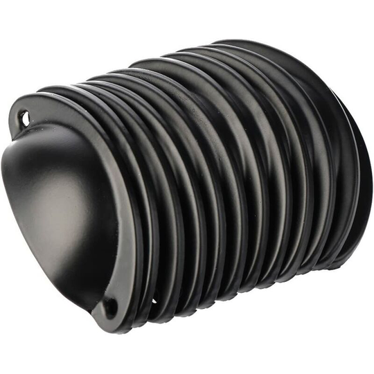 12 vintage shell handle for drawer cabinet kitchen furniture, curved iron closet door retro 8.2 cm x 3.5 cm black