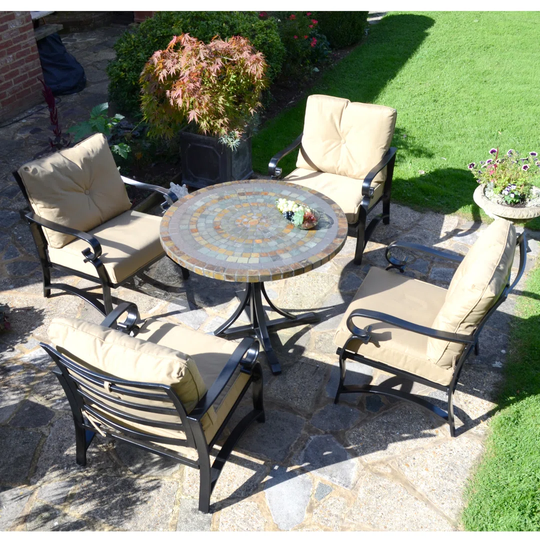 MONTEREY Dining Table With 4 WINDSOR DELUXE LOUNGE Chair Set