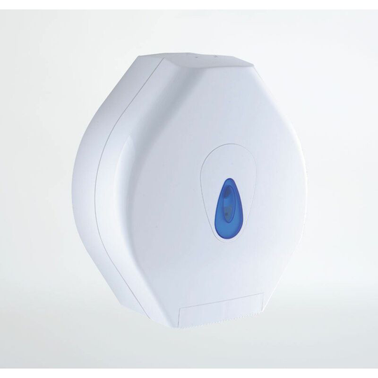 Bathroom Wall Mounted Toilet Roll Holder Paper Dispenser White Commercial - Nymas