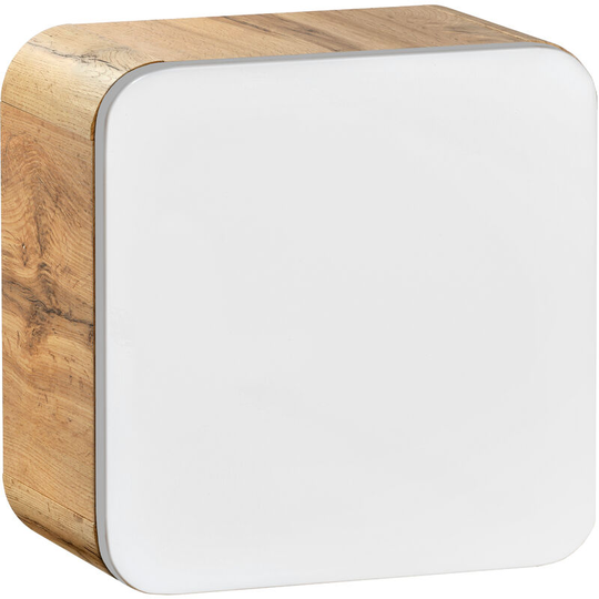 White Gloss Oak Floating Bathroom Wall Cube Unit Cupboard Cabinet Storage Arub - White Gloss / Oak