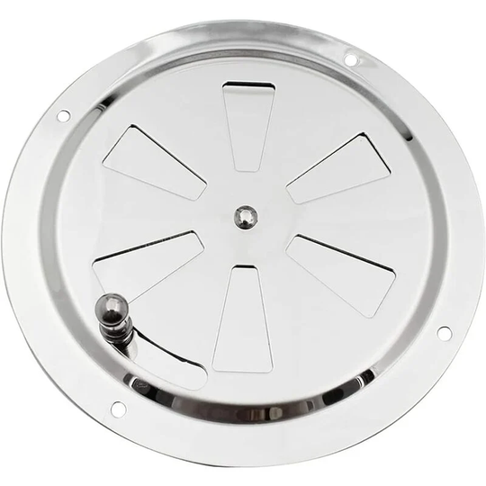 Bcc Stainless Steel Round Vent Grille 125mm Adjustable Air Inlet and Outlet for Tumble Dryer Vent Grille - Silver - Litzee