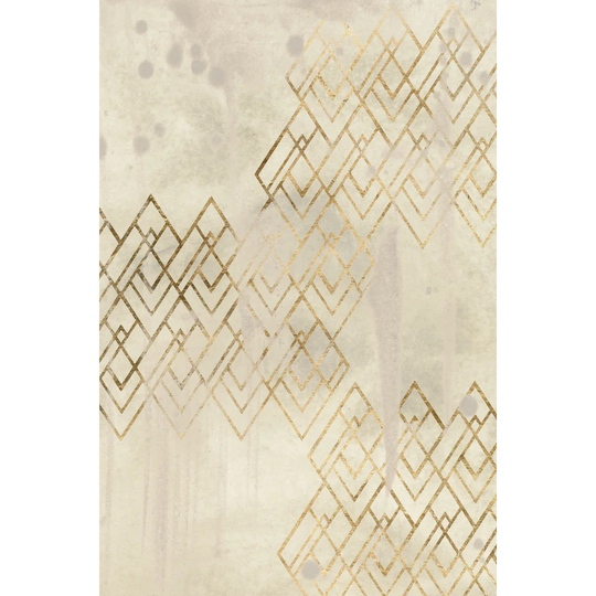 Deco Pattern in Cream I by June Erica Vess - Wrapped Canvas Drawing