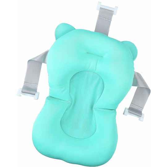 Perlerare - Baby Bath Pillow, Adjustable Non-Slip Baby Bath Support Seat, Baby Bath Pillow for Bathtub - Green