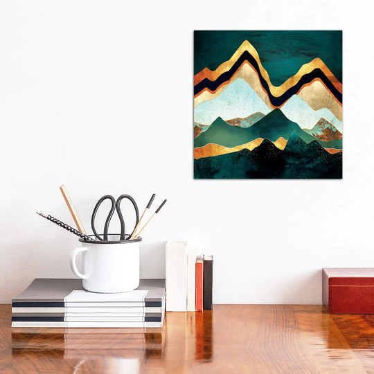 Velvet Copper Mountains by SpaceFrog Designs - Wrapped Canvas Graphic Art Print