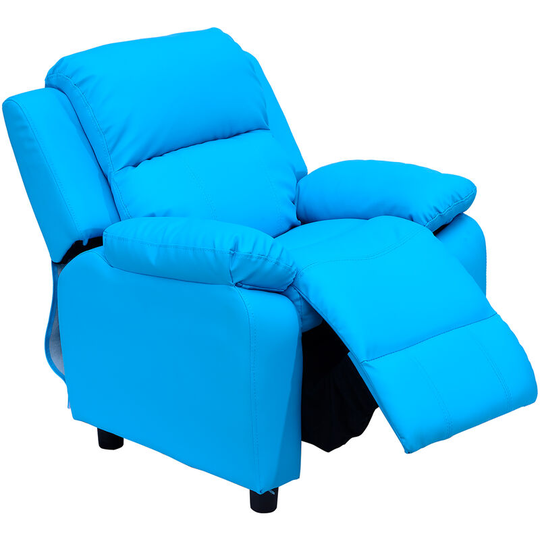 Kids Recliner Armchair Game Chair Sofa Children Seat In pu Leather - Blue - Homcom