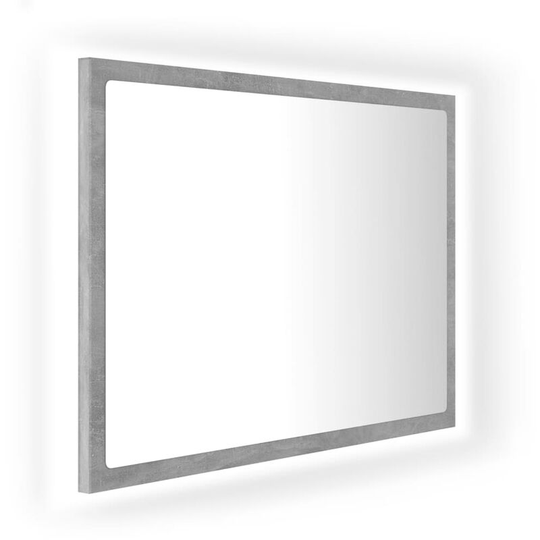 Led Bathroom Mirror Concrete Grey 60x8.5x37 cm Engineered Wood Vidaxl Grey
