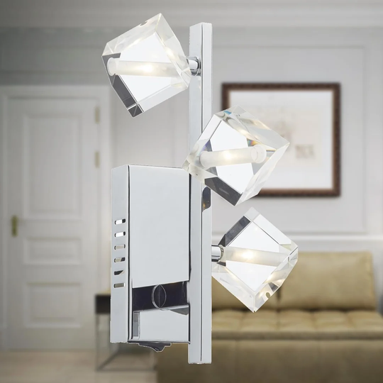 Precita 3 - Light Silver Armed Sconce