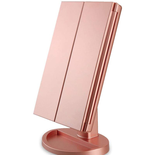 Bette Lighted Makeup Mirror, 10 Magnification with 22 led Touch Screen and usb Charging, 180 Degree Adjustable Holder for Countertop Cosmetic Makeup