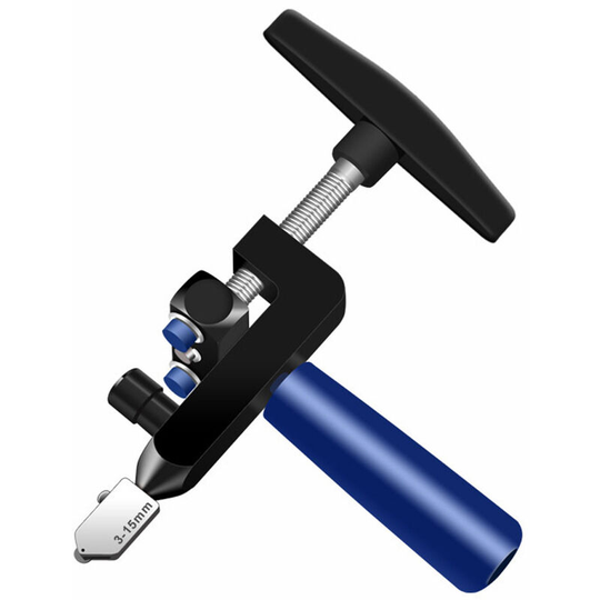 Superseller - Portable Manual Glass Tile Opener Hand-Held Replacement Cutter Heads Ceramic Tile Glass Cutter Multi-function Glass Cut - Black