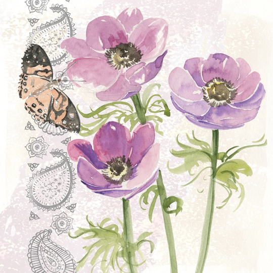 Flowers and Lace I - Wrapped Canvas Art Print