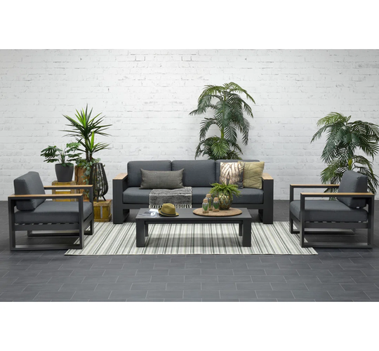 Eugie Aluminium Sofa Set with Cushions