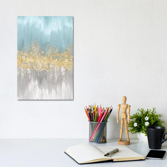 Neutral Wave Lengths III by Eva Watts - Wrapped Canvas Painting