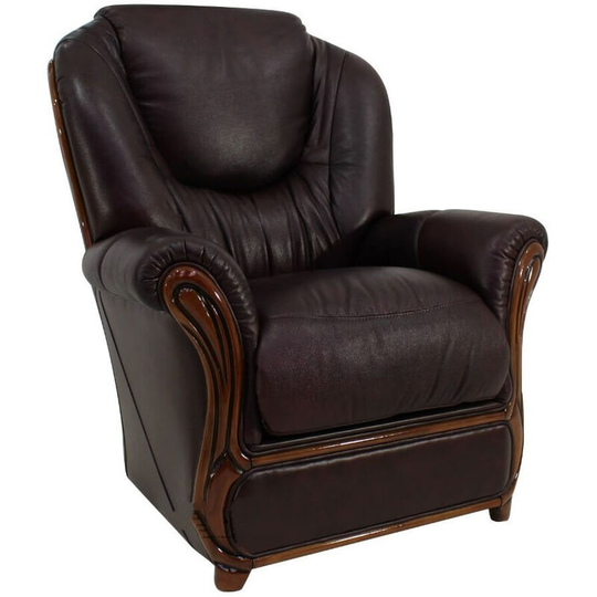 Juliet Genuine Italian Sofa Armchair Burgandy Leather