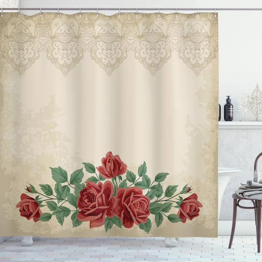 Belosic Polyester Shower Curtain Set