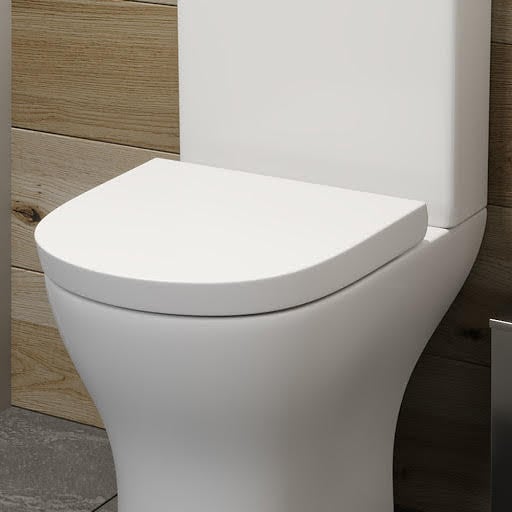 Ceramica Arles Soft Close D-Shape Toilet Seat - Top Fix White