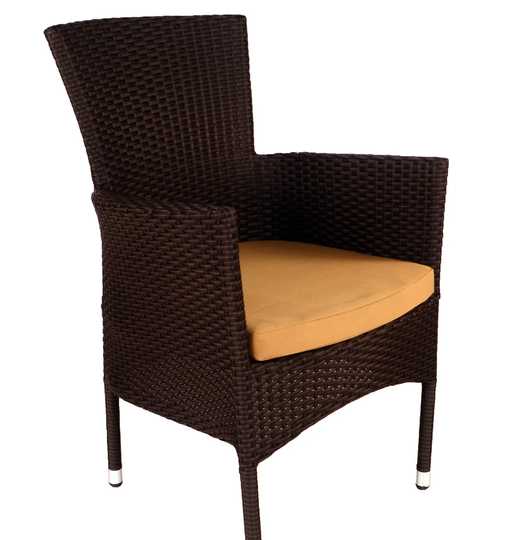 Pachna Stacking Dining Arm Chair with Cushion