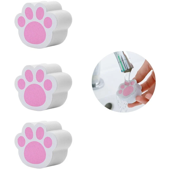 Sunflowergb - 3pcs Cartoon Cat Claw Scrubber Wiper Descaling Glass Cleaner Brush Cleaning Tool for Home Bathroom Window Mirror Squeegee Supplies