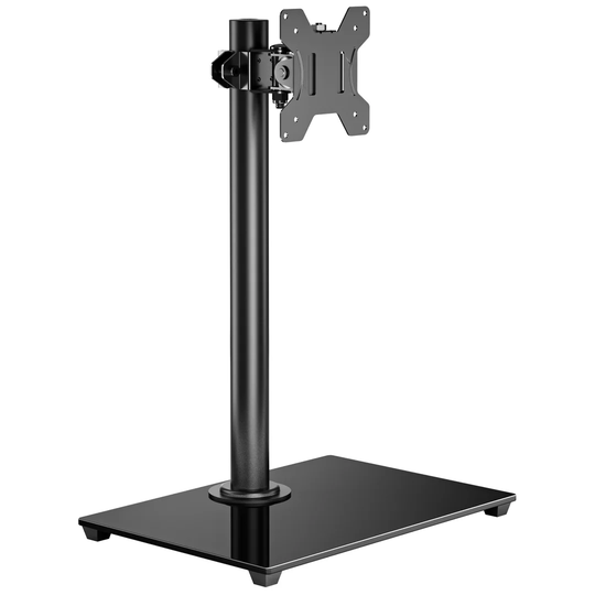 Karval Symple Stuff Black Tilt Desktop Mount With Shelving