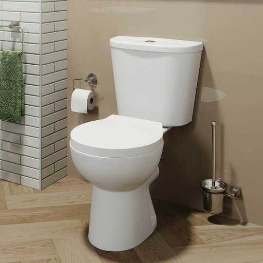 Close Coupled Toilet Ceramic Toilet Bathroom & Soft Close Seat