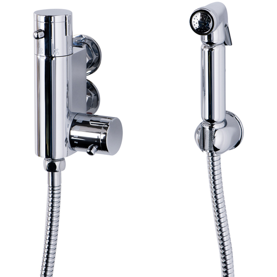 Douche Shower Spray with Wall Bracket and Vertical Thermostatic Bar Valve