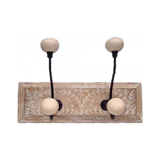 Hildreth Solid Wood 2 - Hook Wall Mounted Coat Rack