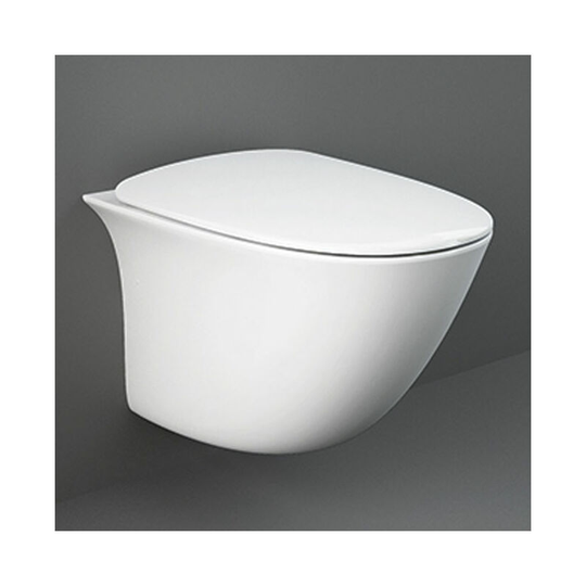 Rak Ceramics - rak Sensation Mini Rimless Wall Hung Toilet 485mm Projection - Soft Close Seat (Urea)