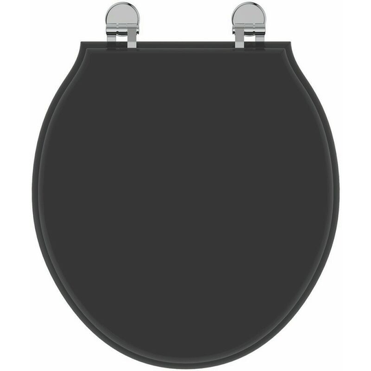 Ideal Standard Waverley black finish seat and cover - Black
