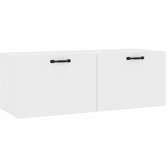 Wall Cabinet High Gloss White 100x36.5x35 cm Engineered Wood vidaXL - White