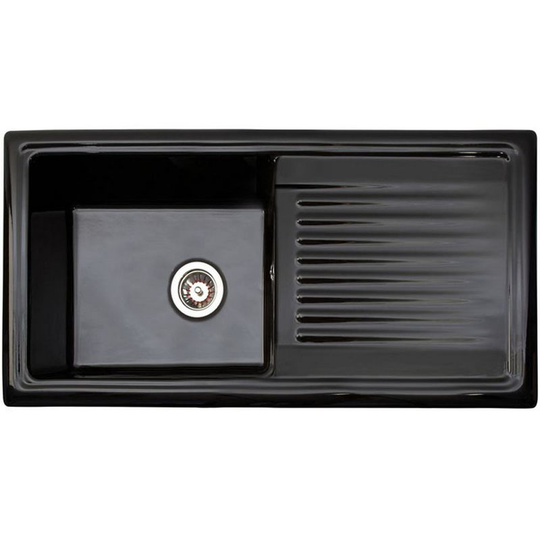 Black Ceramic Single Bowl Kitchen Sink - Reginox