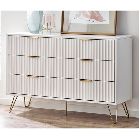Brandonville 6 Drawer 120Cm W Double Dresser