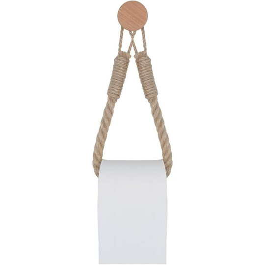 Vintage hemp rope toilet paper holder for bathroom-Style c
