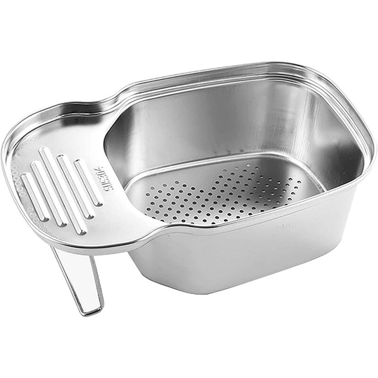 Kitchen Sink Drain Strainer Basket, Multifunction Sink Strainer Saddle-Shaped Stainless Steel Food Catcher for filter food waste and wash fruits or