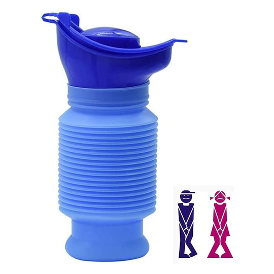 Portable Emergency Urinal 750ml Camping Travel Retractable Emergency Urinal for Kids and Adults