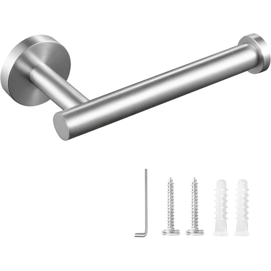 304 stainless steel toilet paper holder, brushed silver wall mount, punch-free toilet paper holder, toilet paper holder, toilet roll holder
