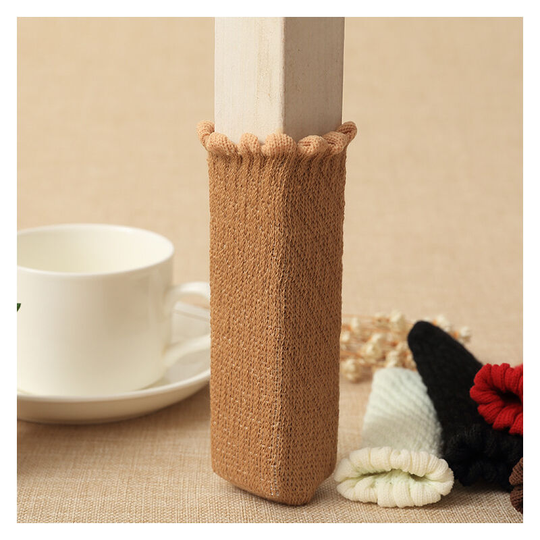 16Pcs Felt Furniture Chair Socks, Table Furniture Furniture Covers Chair Feet Covers Caps Feet Pads Floor Protects - Avoid Scratches and Noise (Khaki)