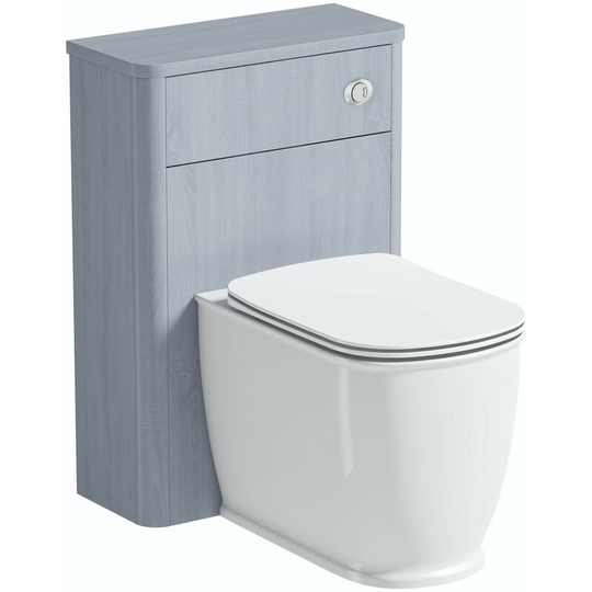 Thebathco - The Bath Co. Beaumont powder blue back to wall unit and toilet with slim soft close seat - Blue