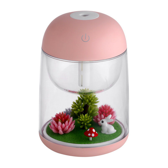 Ilovemilan - 180Ml usb Cute Mini Landscape Air Humidifier Essential Oil Diffuser with 7 Colors led Night Light, Waterless Auto Shut-off for Bedroom,