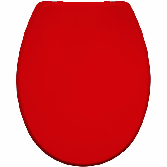 Traditional Toilet Seat Red Bathroom Round Bottom Fix Plastic Bemis Sta-Tite - Red