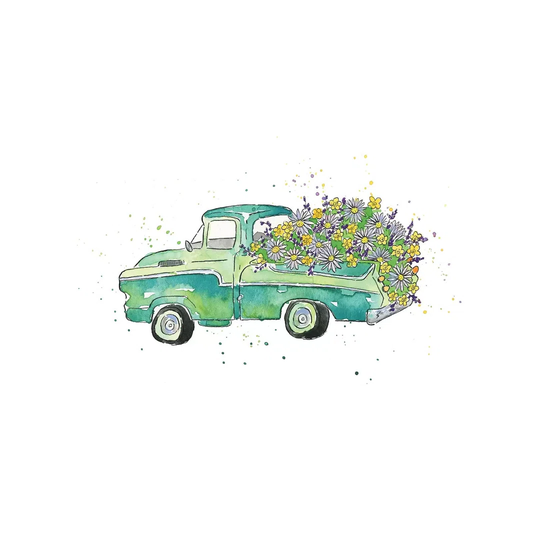 Flower Truck II by Catherine McGuire - Wrapped Canvas Art Prints