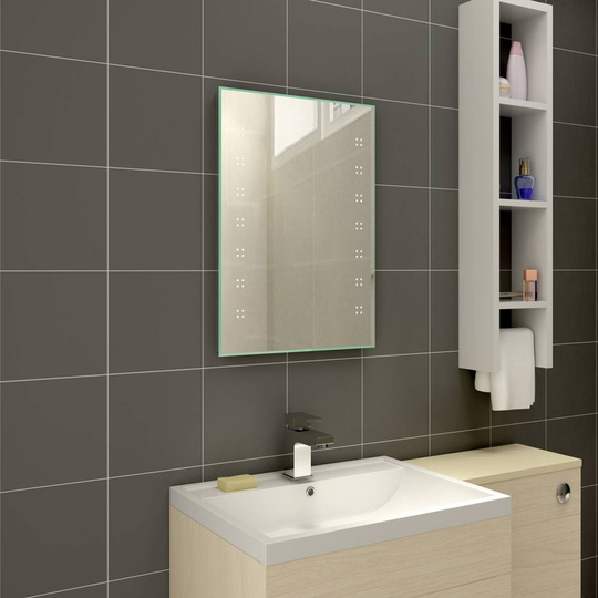 Delta 700 x 500mm Illuminated led Mirror with Demister
