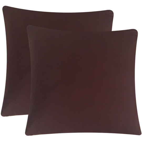 Elastic Stretch Sofa Armchair Cover Solid Color Living Room Couch Slipcover coffee 45x45cm 2x Cushion Cover