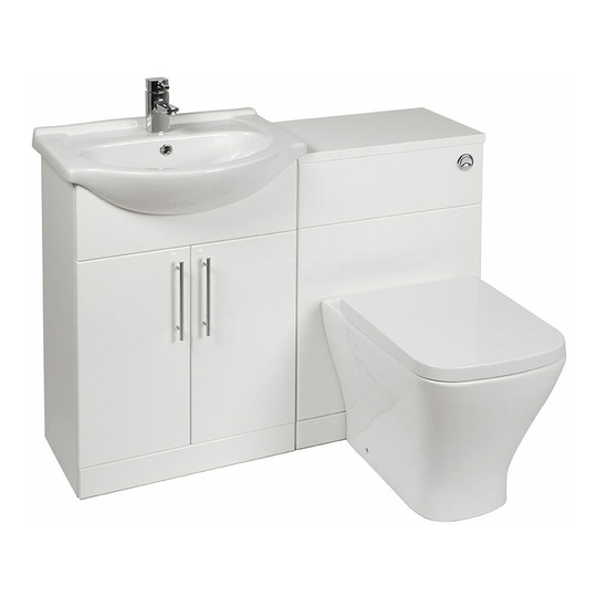 F60S Combination Unit with 500mm wc Unit - Gloss White - Verona