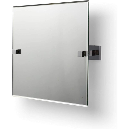 Flexi-Fix Square Bathroom Mirror, Chrome - Croydex