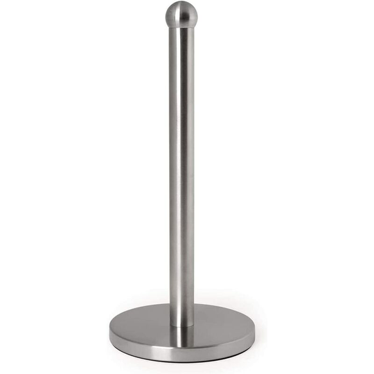 Kitchen Roll Holder Free Standing Vertical Paper Towel Stand Stainless Steel With Base