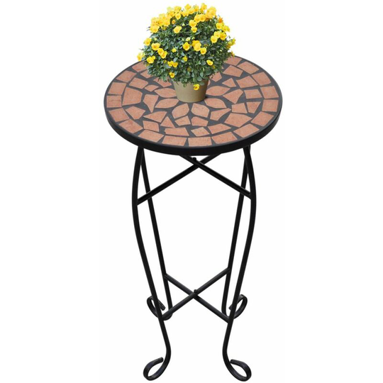 Mosaic Side Table Plant Table Terracotta VDTD26364