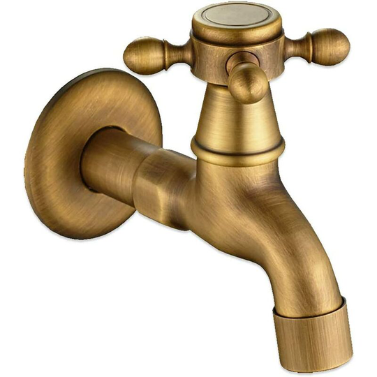 Vintage Cold Water Faucet with Single Handle G1/2 Interface - Wall Mounted Mop Faucet for Bathroom Sink(Bronze)