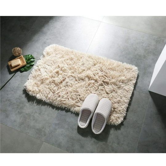 Sevier Living Room Bedroom Shaggy Beige Rug