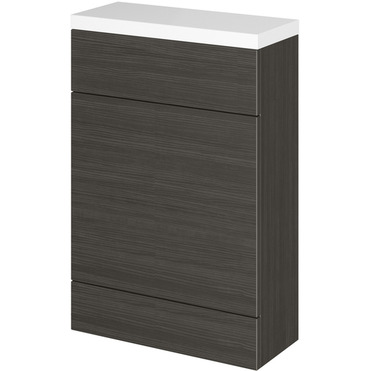 Hacienda Black 600mm Slimline Toilet Unit with Polymarble Top - CBI619 - Hacienda Black - Hudson Reed