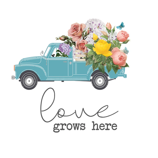 Love Grows Here - Wrapped Canvas Graphic Art Print