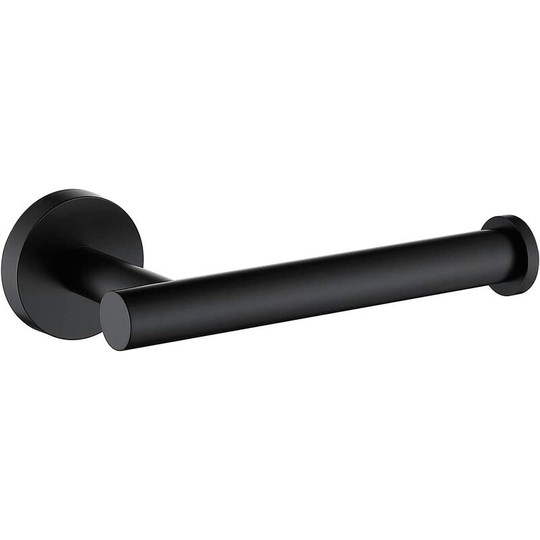 Matte Black Toilet Paper Holder SUS304 Stainless Steel, Modern Round Tissue Roll Holders Wall Mount, Toilet Paper Roll Dispenser Bathroom tp Holder
